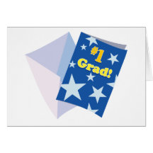 #1 Grad Greeting Card