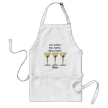 1 Martini, 2 Martini, 3 Martini ... Floor Apron