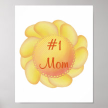 #1 Mum (yellow flowers) Poster