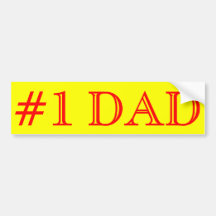 #1Dad Red Bumper Sticker