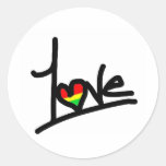 1Love Round Stickers
