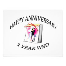 1st ANNIVERSARY Personalized Invitations