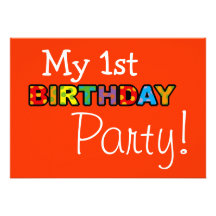 1st birthday party announcements