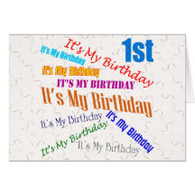 1st Birthday Party Invitations Greeting Cards