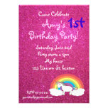 1st birthday Unicorn invitation invitations