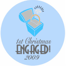 1st Christmas Engaged 2009 (Xmas Ornament) Photo Cut Out