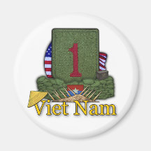 1st infantry division vietnam veterans war vets Ma Fridge Magnets