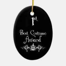 1st Place B&W Jack & Vines Best Costume Award Christmas Ornaments