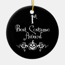 1st Place B&W Jack & Vines Best Costume Award Christmas Tree Ornament