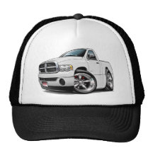 2003-08 Dodge Ram White Truck Hat
