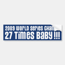 2009 World Series Champs Sticker Bumper Sticker
