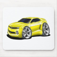 2010-11 Camaro Yellow car Mouse Pads