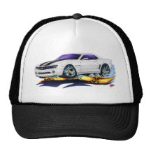 2010 Camaro White-Black Car Hat