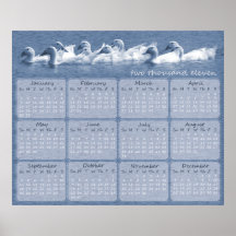 2011 Cool Blue Ducks Calendar Poster