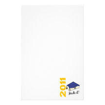 2011 Graduation Cap Customized Stationery