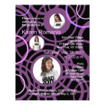 2011 Graduation Invitation Circle Purple Black C4