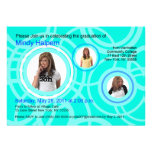 2011 Graduation Invitation Circle Turqouise Blue C