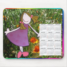 2012_calendar with funny doll mouse pad