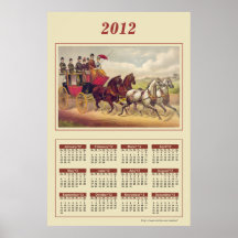 2012 Horses Calendar Poster
