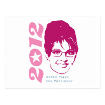 2012 Palin Face Post Card