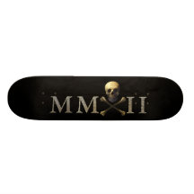 2012 with Skull in Roman Numerals Skateboard Deck