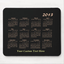 2013 Calendar Mousepad Orange