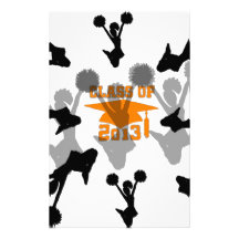 2013 Cheerleader graduation Orange Stationery
