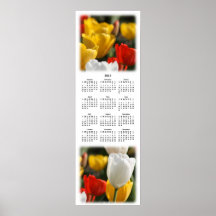 2013 Yearly Wall Calendar Field of Tulips Print