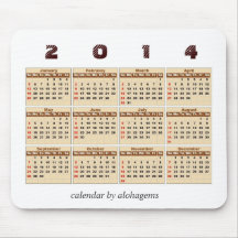 2014 Calendar Mousepad