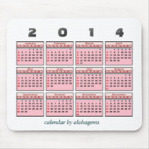 2014 Calendar Mousepad