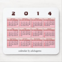 2014 Calendar Mousepad