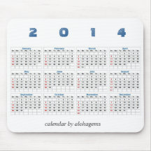 2014 Calendar Mousepad