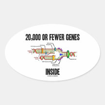 20,000 Or Fewer Genes Inside (DNA Replication) Stickers