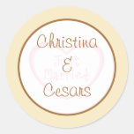 20 - 1.5" Favour Stickers Just got Married Couple