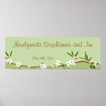 22.5"x7.5" Personalised Banner Dogwood Flowers Posters