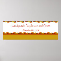 22.5"x7.5" Personalised Banner Foliage Leaves Posters