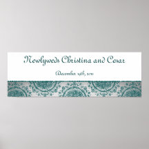 22.5"x7.5" Personalised Banner Night in India Print