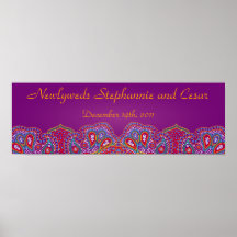 22.5"x7.5" Personalised Banner Purple Palace India Posters