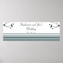 22.5"x7.5" Personalised Banner Twilight Twigs Posters