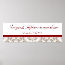 22.5"x7.5" Personalised Banner Winter Blur Print