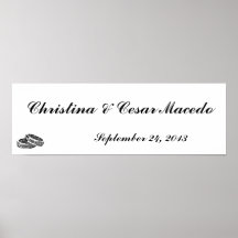 22.5"x7.5" Personalized His/Hers Diamond Wedding B Posters