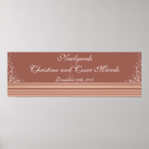 22.5"x 7.5" Personalised Banner Floral Spiral Poster