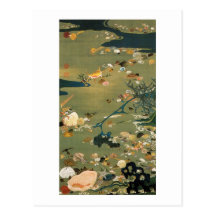 24. 貝甲図, 若冲 Shells, Jakuchū, Japan Art Post Card
