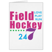 24/7 Field Hockey Greeting Cards