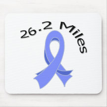 26.2 Miles Marathon Stomach Cancer Ribbon Mousepad