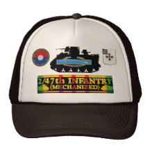 2/47th Inf. (Mech) M113, CIB & Insignia Hat