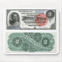 $2 Banknote Silver Certificate Series 1886 Mouse Pad