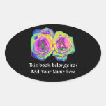 2 Coloured Foil Roses (#1) Sticker