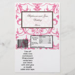 2 Hershey's Large Bar Wrapper Pink Chandelier Full Colour Flyer