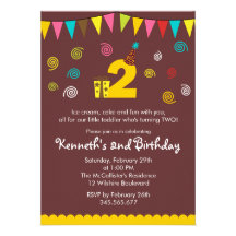 2nd Birthday Children's Party Invitation